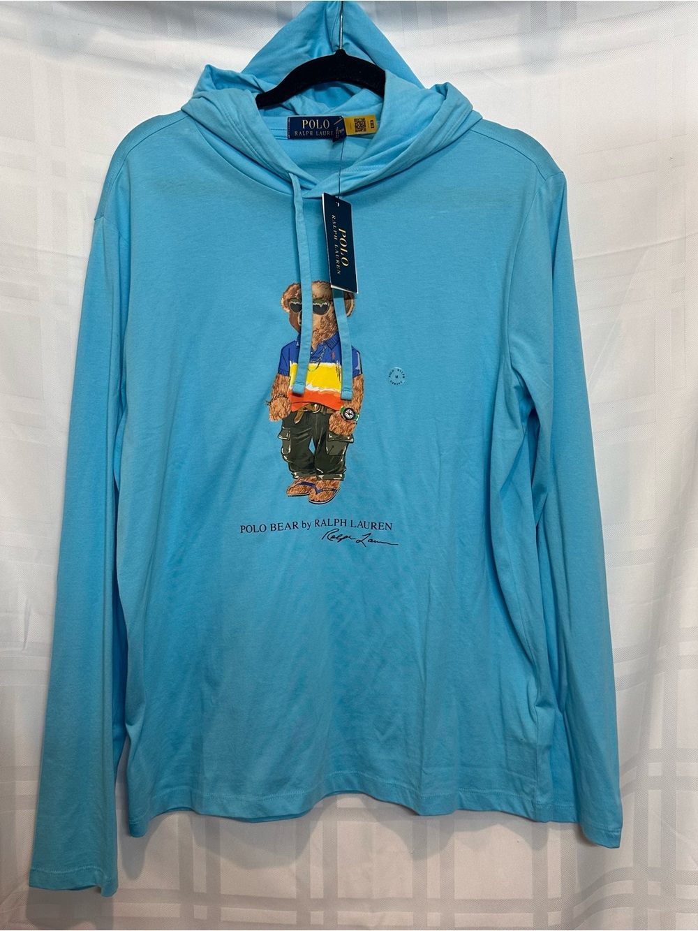 NWT Polo Ralph Lauren Men's Polo Bear Jersey Hooded T-Shirt
- Blue size M